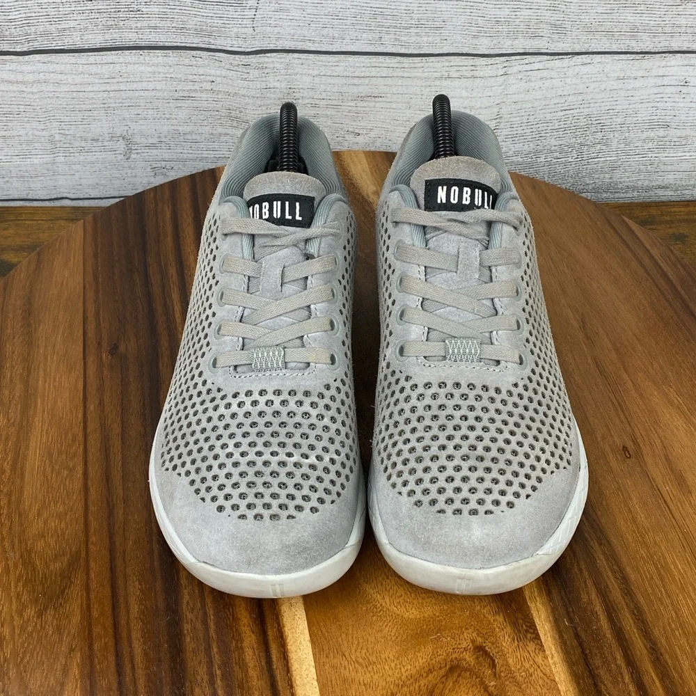 NoBull Outwork Perforated Grey Suede CrossFit Training Shoes Women’s Size 8.5